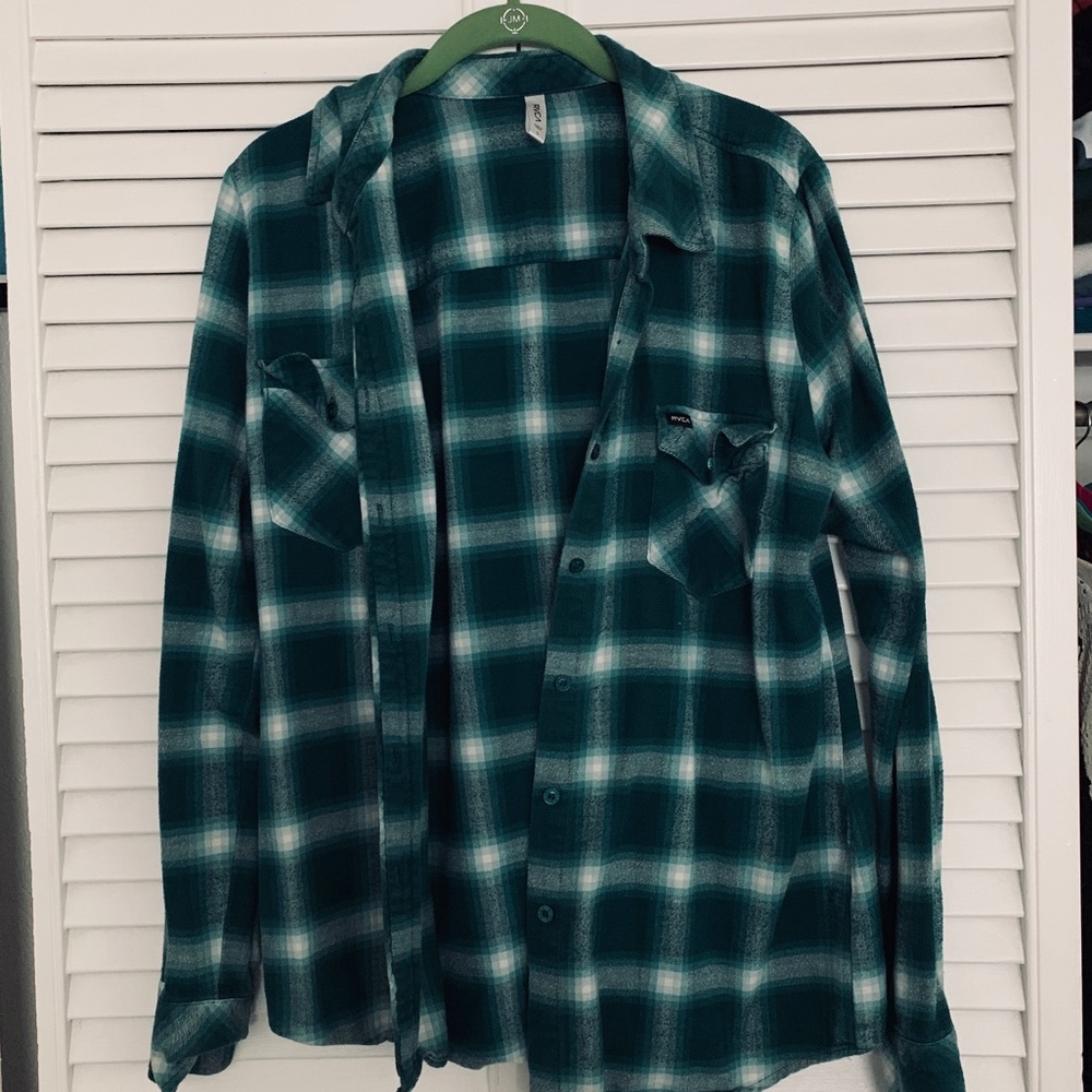 RVCA Sea-Green Flannel